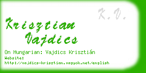 krisztian vajdics business card